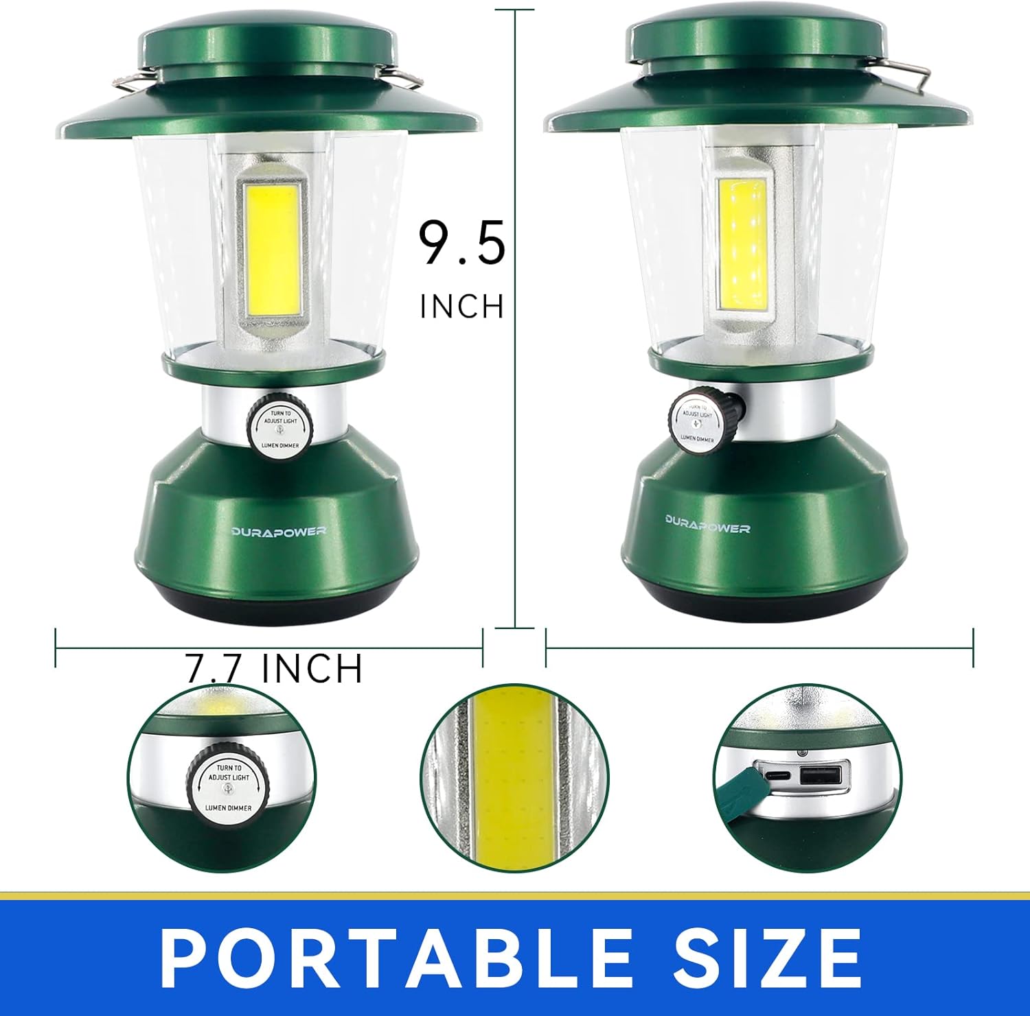 Durapower Rechargeable Camping Lantern,7500 Lumen Super Bright LED Camping Lantern, 7200 Mah Power Bank, IP44 Waterproof, 30 Hours, Portable Lantern for Hurricane, Power Outages - Image 7